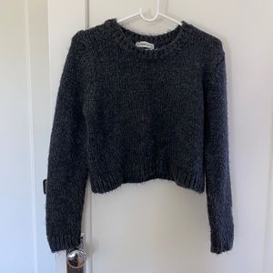 Dark Grey Crop Sweater